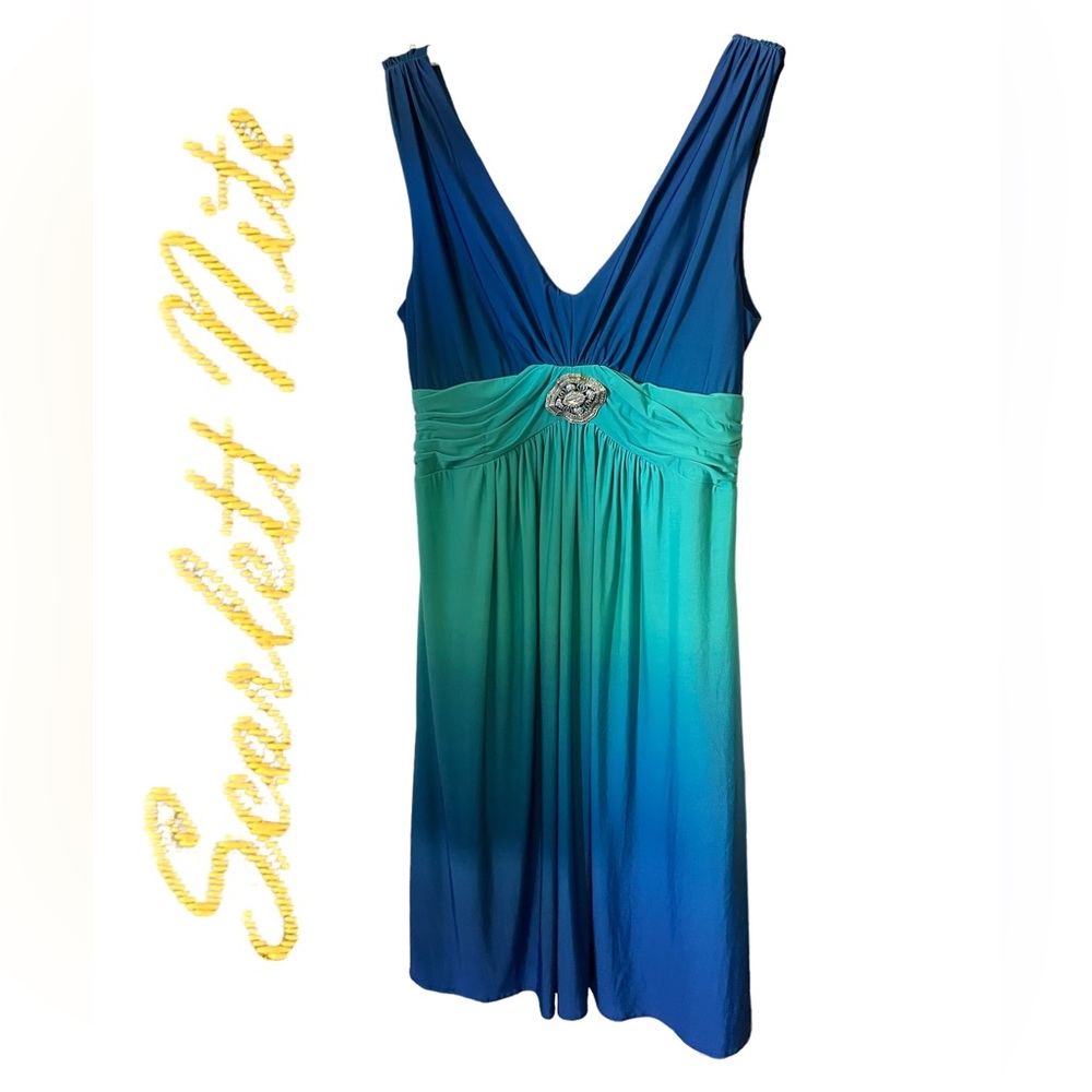 Scarlett Nite Blue Green Ombre Dress